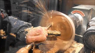 Woodturning - Osage Orange Natural Edge Bowl - "Pith Bowl"