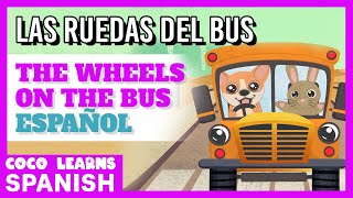 ♫ Spanish Songs For Kids | LAS RUEDAS DEL BUS | The Wheels on the Bus - Español |Coco Learns Spanish