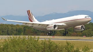 4K | VQ-BIG Airbus A330-200 Prestige landing & takeoff at Geneva/GVA/LSGG