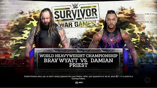 WWE 2K24 - Bray Wyatt Vs Damian Priest | Last Man Standing Match | World  Title Match