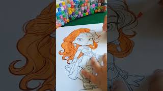 THE LITTLE PRINCESS  PAINTING THE PICTURE #coloringbook #coloringpages #coloring #disney