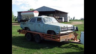 Barn Find, Paddock find, Holden HD sedan dragged out of paddock. Bush wrecks, HD Special sedan saved