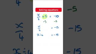 Two step equations with fractions #algebra #gcsemaths #revision #equations  #gcse