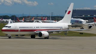 4K | Bahrain Royal Flight Boeing 737-800 A9C-ISA takeoff at Geneva/GVA/LSGG