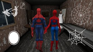 Playing as SpiderMan Family in Granny House | Sewer Escape Animation Gameplay