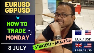 EURUSD Analysis MONDAY 8 JULY | GBPUSD Analysis MONDAY 8 JULY | EURUSD Strategy  GBPUSD Strategy