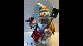 МК ватная игрушка "снеговик"  Часть 2 (Б).   DIY  spun cotton toy "snowmen" Part 2 (B).