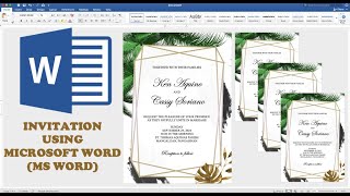 GOLD LEAF | How to make WEDDING INVITATION in Microsoft Word | Cassy Soriano