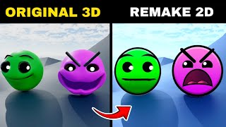 FIRE IN THE HOLE original VS 3D & 2D | Animation VS | ALL Geometry Dash  VS Meme COMPILATION