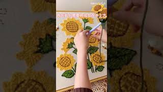 超美的装饰画"向日葵2“- DIY Tranh len hoa hướng dương #Shorts