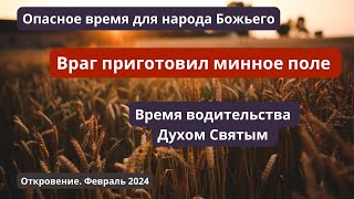 ‼️🕊️Враг приготовил минное поле. Время водительства Духом Святым. Откровение. Февраль 2024