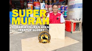 SUPER MURAH | KERAMIK UKURAN 40X40 HANNOVER BEIGE | MULIA CERAMIC | GLOSSY