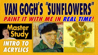 Paint Vincent van Gogh's "Sunflowers (4th Version I)" (1888)! Master Study – Easy Intro Acrylic