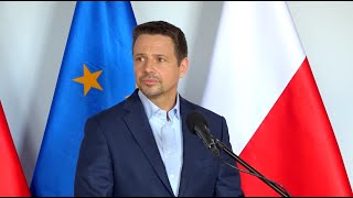 Rafał Trzaskowski na konferencji w szczecineckim zamku