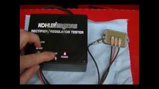 How to Test a 15amp Kohler Regulator Rectifier Using a Kohler Tester 25 761 20 S