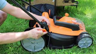 LawnMaster CLMF4016K Lithium Cordless Mower Unboxing, Assembly, Instructions, & Test on Tall Grass