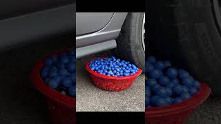 Crushing Crunchy & Soft Things by Car! EXPERIMENT Car vs Marbles #shorts