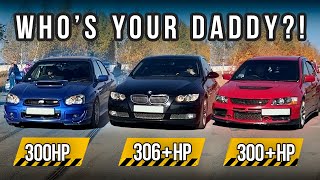 Кто БАТЯ? Subaru Sti vs BMW vs EVO 7 +Toyota Mark 2/Corolla/Corsa +Galant vs BMW e28 - Versus Street