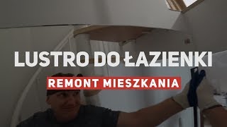 Akcja z wnoszeniem dużego lustra po schodach spiralnych (samemu) - remont mieszkania