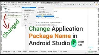 How to change package name in android studio | Change Package name in android studio #youtubevideos