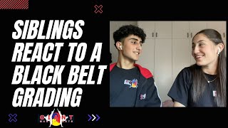 Siblings react to a Black Belt Grading