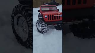 New Rigs know how to rip! #scx10 #axial #snowwheeling #rc #rccrawler #jeep #jeepwrangler #nitto