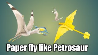 How to make a paper Pterosaurs airplane step by step |Paper airplanes that fly far easy paper plane