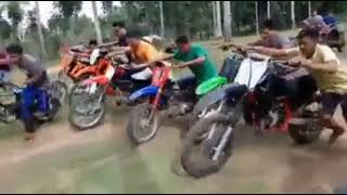 Funny Video: Motorcycle Race After The New Oil Prices