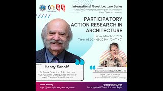 International Guest Lecture  "PARTICIPATORY ACTION RESEARCH IN ARCHITECTURE"