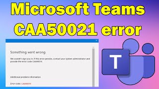 Fix Microsoft Teams caa90019 error windows 10 or 11