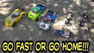 R/C Car Speed Runs! 1/10th & 1/18th Scale HPI Racing Traxxas On-Road Touring Brushless May 2022