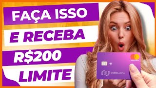 NUBANK: 200 REAIS LIMITE PARA USAR ESTA FUNÇÃO. LIMITE DE CRÉDITO! 🔥😍💳