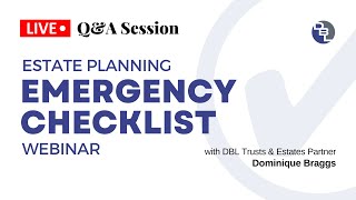 Estate Planning Emergency Checklist Live Webinar