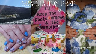 preparing for graduation 🎓 (dress, cap design, grad walk, nails, senior crowns)