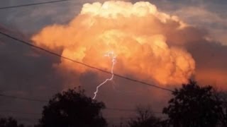 Cool Lightning Strike From Supercell Thunderstorm