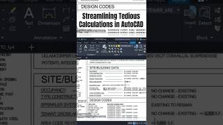 Streamlining Tedious Calculations in #AutoCAD