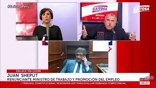 Su opinión no es importante’, le dice Nicolás Lúcar a Juan Sheput  En una entrevista en vivo