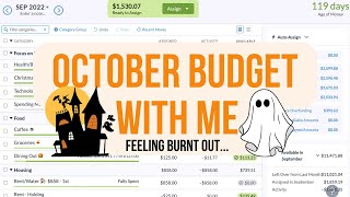 October Budget with Me | Am I burnt out? | YNAB Budget With Me