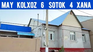 May kolxoz Qutlitaj ko’shesi. 42-mektepke jaqin. 4 xana 6 sotok. 444 mln kelisimli. 94-153-11-76