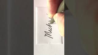 WRITING NAME MICHAEL IN CURSIVE LETTERS EASY | Doodle Ideas | How To Write Michael Name In Cursive