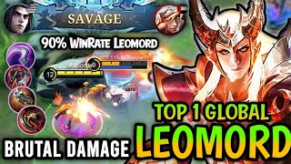 SAVAGE Leomord!! 90% Win Rate [ Top 1 Global Leomord Best Build 2022 ] - Mobile Legends