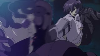 Motoko Kusanagi Does A Spinning Kick To The Enemy | Stand Alone Complex