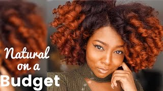 Big Flexi Rod Set on Blown Out Hair | Cheap + Bomb Natural Hair Products: Creme Of Nature