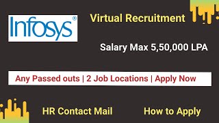 Infosys Virtual Recruitment 2021 | Process Executive | Any Passed outs