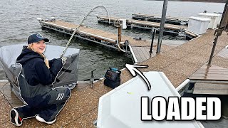 SLAB CRAPPIES Were Stacked Under This MARINA DOCK!!! (Catch & Eat Crappie Sushi)