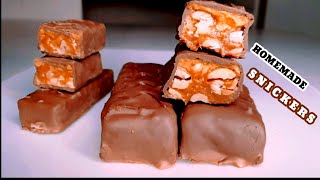 Homemade Snickers | chocolate snickers | snickers bar