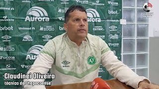 Técnico Claudinei Oliveira fala sobre a situação da equipe e projeta o duelo contra o Criciúma