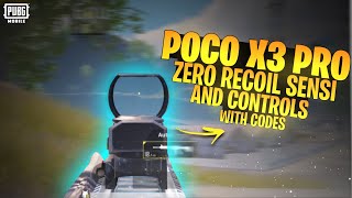 POCO X3 PRO NEW ZERO RECOIL SENSI AND CONTROLS WITH 90 FPS❤️🔥 | PUBG MOBILE