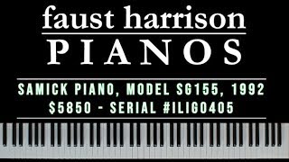 Samick Baby Grand Piano, Model SG155, 1992 - Serial #ILIG0405