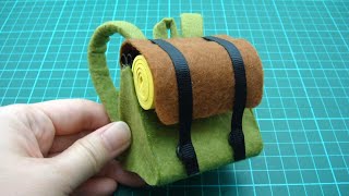 DIY Miniature Craft - Mini Camping Bag #shorts #miniature #dollhouse